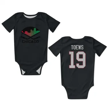 Black Chicago Blackhawks Jonathan Toews   Newborn & Infant Bodysuit