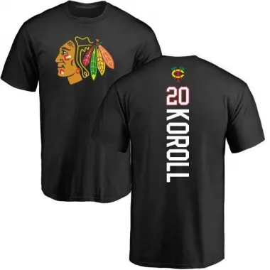 Black Men's Cliff Koroll Chicago Blackhawks Backer T-Shirt -