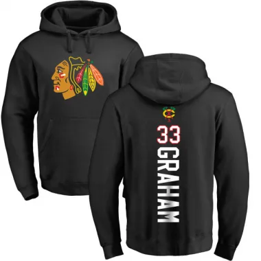 Black Men's Dirk Graham Chicago Blackhawks Branded Backer Pullover Hoodie