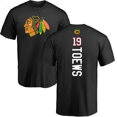 Black Men's Jonathan Toews Chicago Blackhawks Backer T-Shirt -