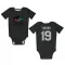 Black White Chicago Blackhawks Jonathan Toews   Newborn & Infant Bodysuit