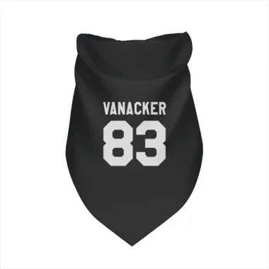 Black White Chicago Blackhawks Marek Vanacker   Dog & Cat Pet Bandana