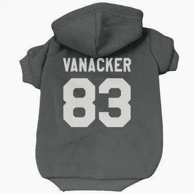 Black White Chicago Blackhawks Marek Vanacker   Dog & Cat Pet Hoodie