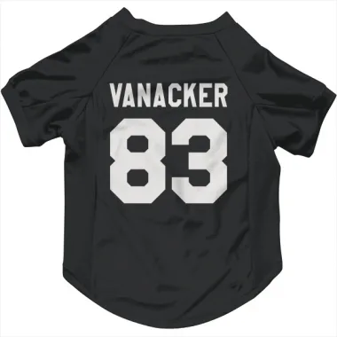 Black White Chicago Blackhawks Marek Vanacker   Dog & Cat Pet Jersey