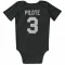 Black White Chicago Blackhawks Pierre Pilote   Newborn & Infant Bodysuit