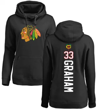 Black Women's Dirk Graham Chicago Blackhawks Branded Backer Pullover Hoodie