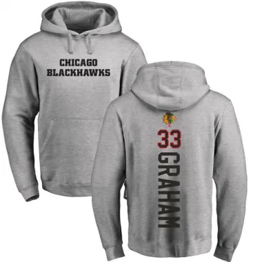 Men's Dirk Graham Chicago Blackhawks Branded Ash Backer Pullover Hoodie