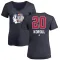 Navy Women's Cliff Koroll Chicago Blackhawks Name and Number Banner Wave V-Neck T-Shirt -