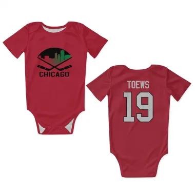 Red Chicago Blackhawks Jonathan Toews   Newborn & Infant Bodysuit