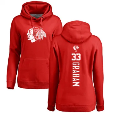 Red Women's Dirk Graham Chicago Blackhawks Branded One Color Backer Pullover Hoodie