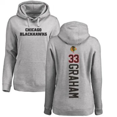 Women's Dirk Graham Chicago Blackhawks Branded Ash Backer Pullover Hoodie